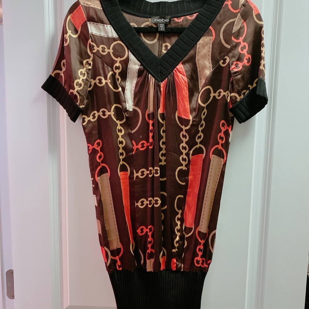 bebe silk dress